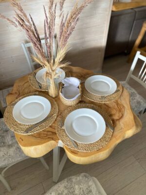 НАБОР САЛФЕТОК ДЛЯ СЕРВИРОВКИ СТОЛА из джутовой косы С ХЛЕБНОЙ КОРЗИНОЙ