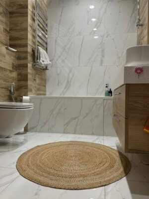 ковер круглый из джутовой косы