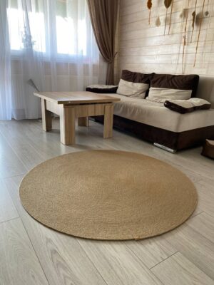 Ковёр из джута круглый