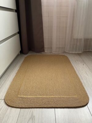 Ковёр дорожка из джута, бежевый