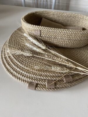 Набор джутовых салфеток для сервировки стола с хлебной корзиной